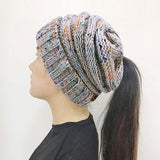 Knitted Beanie Bun Ponytail