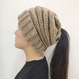Knitted Beanie Bun Ponytail