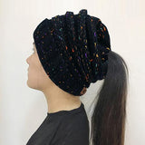Knitted Beanie Bun Ponytail