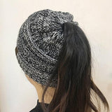 Knitted Beanie Bun Ponytail